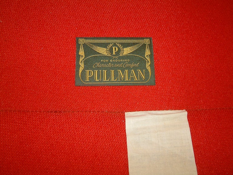 Mid-20th Century Custom Red Pullman Sofa
